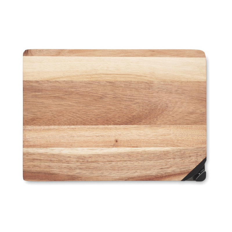 Tagliere in legno di acacia con affilalama 24.5X17.5X1.5 CM