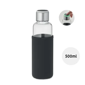 Borraccia in vetro borosilicato con luce di promemoria di idratazione 500ml