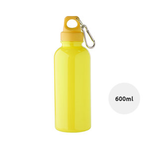 Borraccia da 600ml in plastica con moschettone