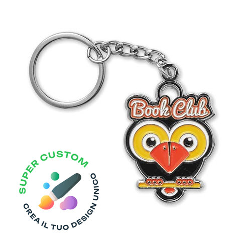 Portachiavi in lega di zinco placcato di forma personalizzata con logo o disegno 