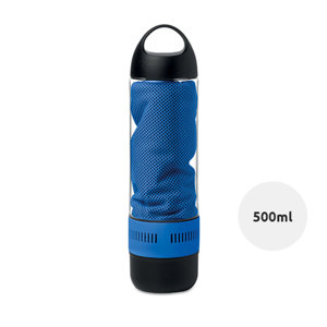 Borraccia in tritan da 500ml con speaker wireless e asciugamano in poliestere 300x800mm
