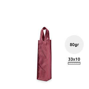 Borsa in TNT per 1 bottiglia in diversi colori da 80gr 10x33x10cm