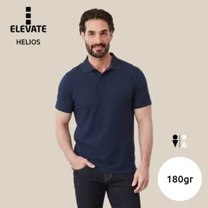 Maglietta polo ELEVATE HELIOS da uomo a manica corta in tessuto piqué leggero da 180gr
