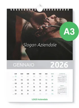Calendari Aziendali da Parete Personalizzati formato A3. Possibilità di richiedere anche il progetto grafico