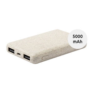 Power bank in plastica ecologica di paglia di grano da 5000mAh