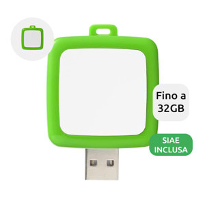 Chiavetta USB in plastica quadrata con meccanismo a torsione da 1GB a 32GB