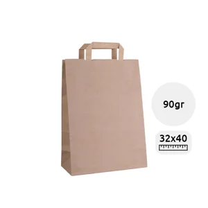 Shopper in Carta  con mainci corti formato grande da 90gr 32x40x12cm