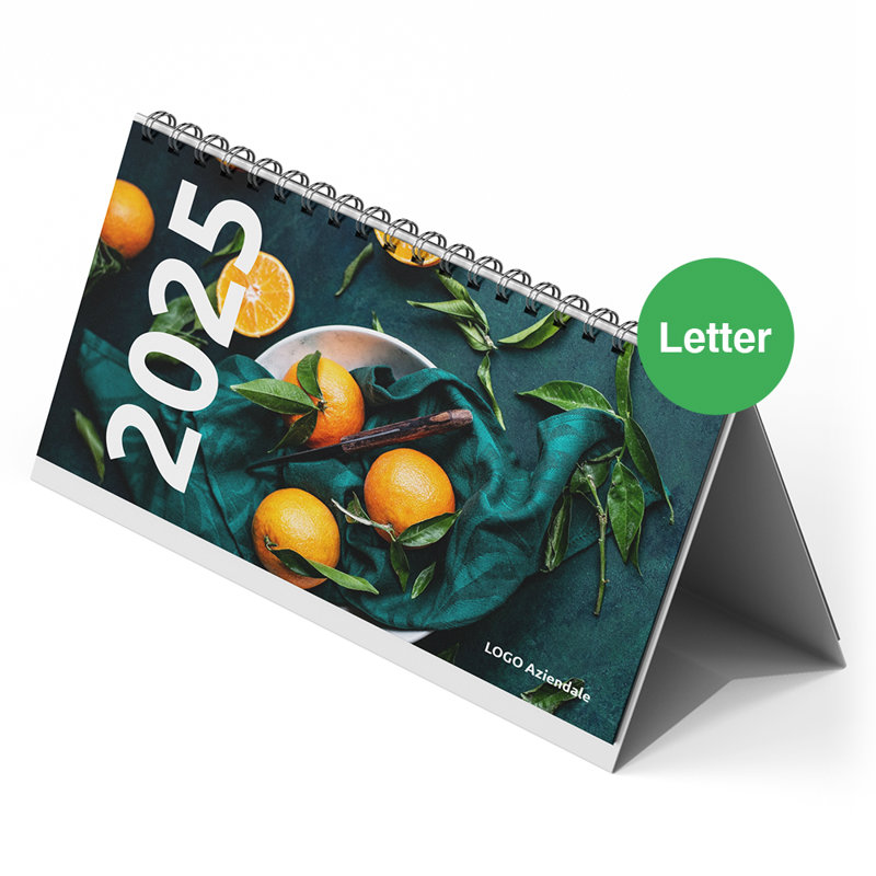 Calendari Aziendali da Tavolo Personalizzati formato Lettera. Possibilità di richiedere anche il progetto grafico