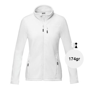 Giacca da donna in pile con zip integrale in materiale riciclato certificato