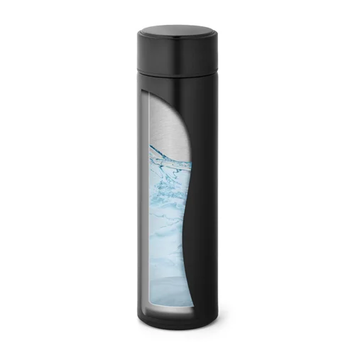 Thermos a doppio strato in acciaio inox con termometro digitale e infusore per il tè da 470ml
