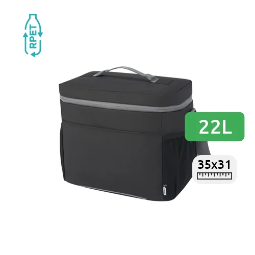 Borsa termica impermeabile per 20 lattine in RPET riciclato certificato 22L 35x20.5x31cm