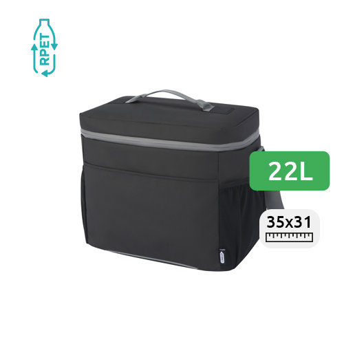 Borsa termica impermeabile per 20 lattine in RPET riciclato certificato 22L 35x20.5x31cm