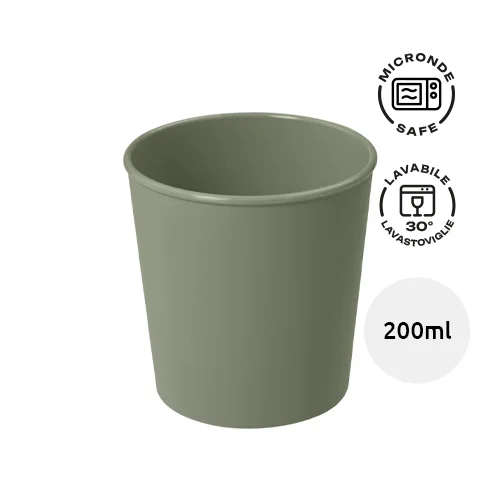 Bicchiere riutilizzabile in plastica riciclata da 200ml