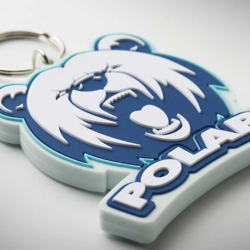 Portachiavi NFC in gomma PVC personalizzato con logo bifacciale