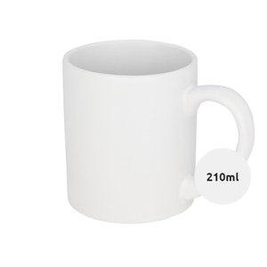 Tazza da cappuccino in ceramica bianca ideale per sublimazione 210ml