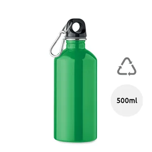 Borraccia in acciaio inox riciclato con moschettone da 500ml