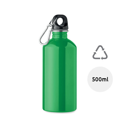 Borraccia in acciaio inox riciclato con moschettone da 500ml