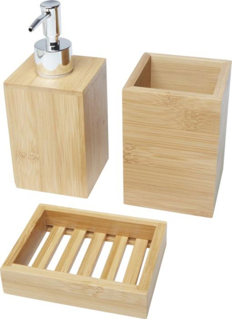 Set da bagno da 3 pezzi in bambù