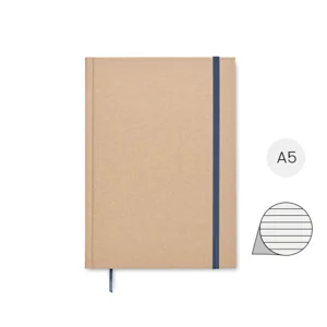 Block notes A5 pagine a righe e copertina rigida in carta riciclata prodotto in Europa