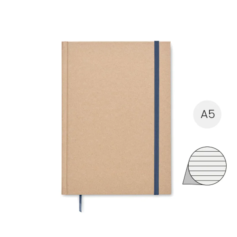 Block notes A5 pagine a righe e copertina rigida in carta riciclata prodotto in Europa