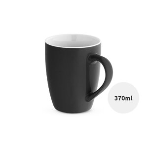 Tazza in ceramica colorata con parete interna bianca 370ml ø82x108mm