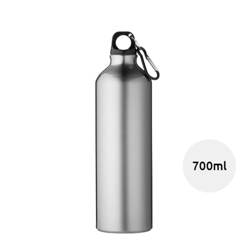 Borraccia in alluminio riciclato certificato con moschettone da 770ml
