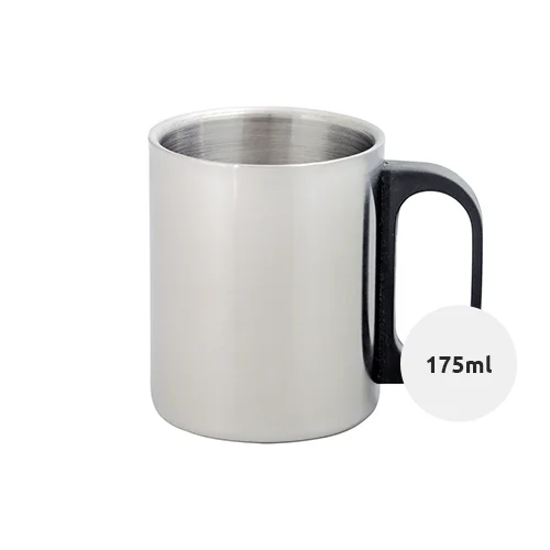 Tazza in acciaio con manico in plastica 175ml
