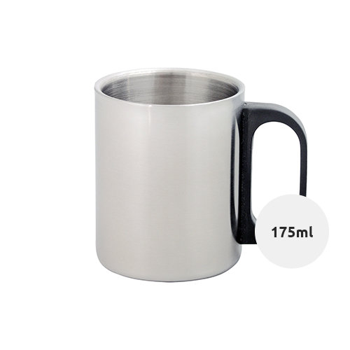 Tazza in acciaio con manico in plastica 175ml