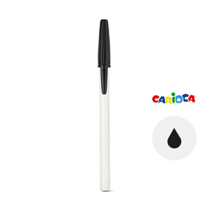 Penna roller Carioca in plastica con cappuccio e refill nero