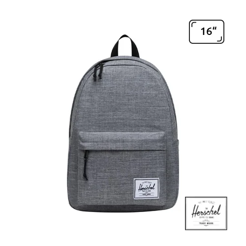 Zaino porta pc da 16" a marchio Herschel Classic in tessuto sostenibile con ampia tasca frontale e separata per le borracce