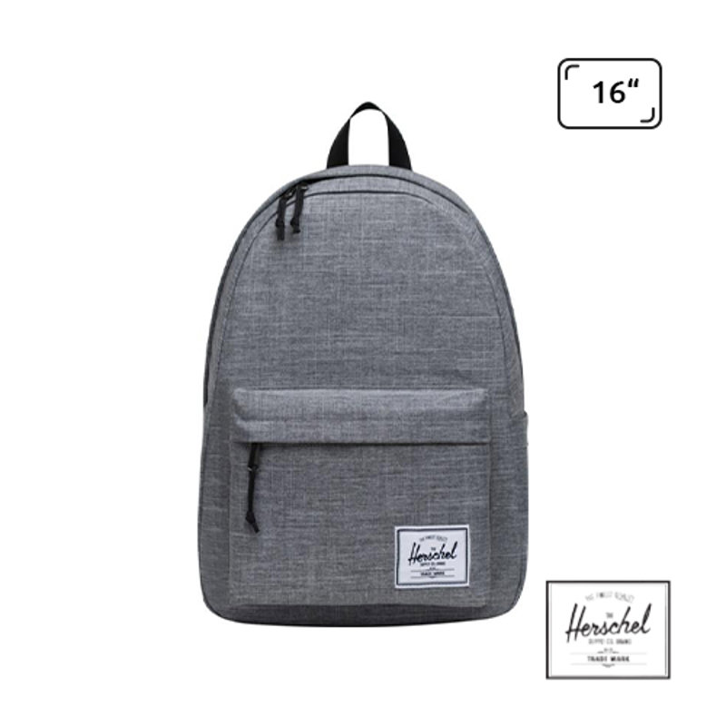 Zaino porta pc da 16" a marchio Herschel Classic in tessuto sostenibile con ampia tasca frontale e separata per le borracce