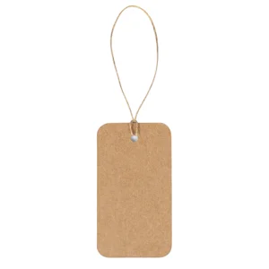 Cartellino rettangolare realizzato in carta riciclata 