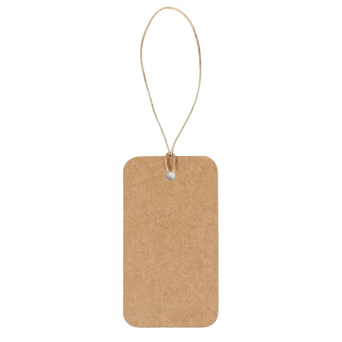 Cartellino rettangolare realizzato in carta riciclata 