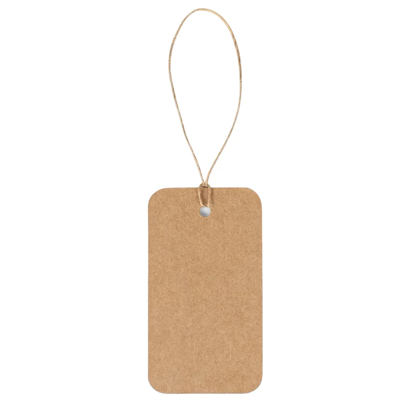 Cartellino rettangolare realizzato in carta riciclata 