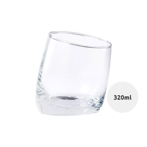 Bicchiere da whisky inclinato in vetro 320ml