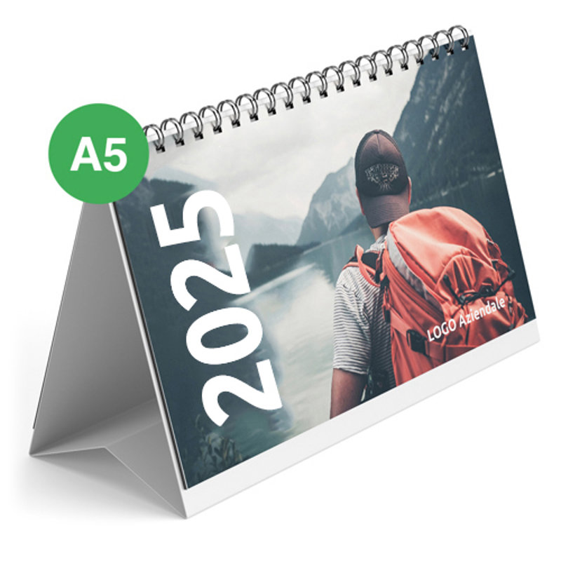 Calendari Aziendali da Tavolo Personalizzati formato A5. Possibilità di richiedere anche il progetto grafico