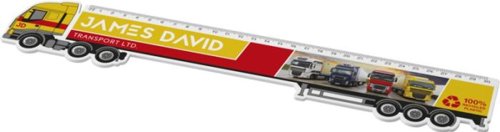 Righello da 30 cm in plastica riciclata a forma di camion