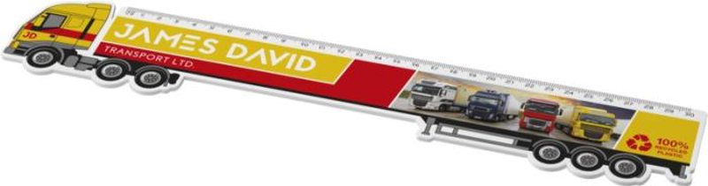 Righello da 30 cm in plastica riciclata a forma di camion