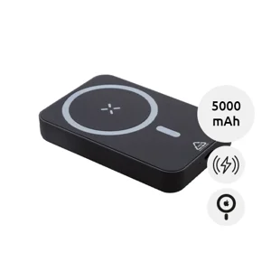 Power Bank wireless magnetico in ABS riciclato con porta USB-C da 5000mAh