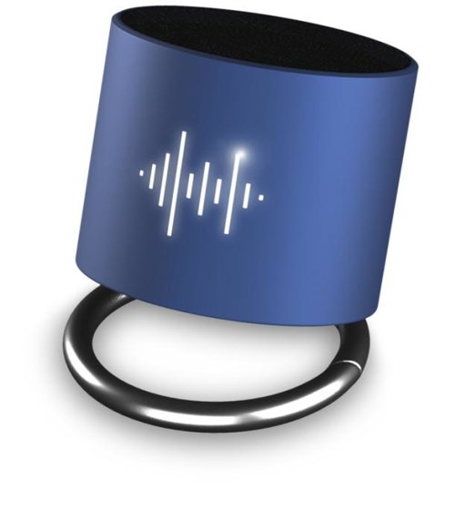 Cassa Wireless SCX Design in ABS e metallo con personalizzazione luminosa e base ad anello