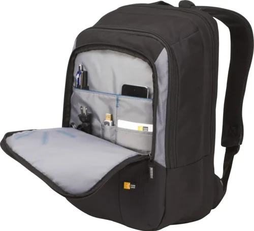 Zaino porta pc Case Logic da 17'' in nylon con pannello organizer e tasca di sicurezza