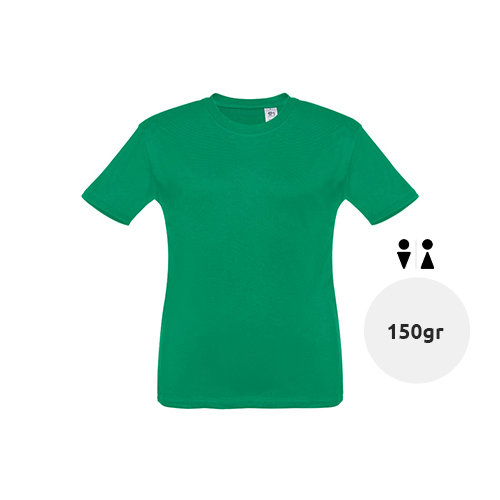 T-shirt da bambino unisex colori assortiti a girocollo taglio regolare 100% cotone 150gr