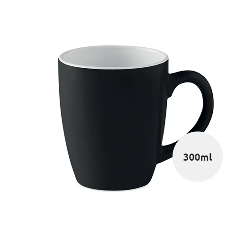 Tazza in ceramica colorata con parete interna bianca 300ml