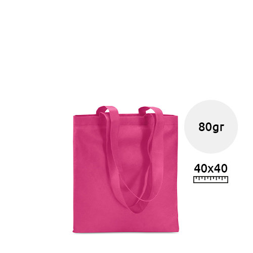 Shopper in TNT in diversi colori con manici lunghi da 80gr  40X40CM