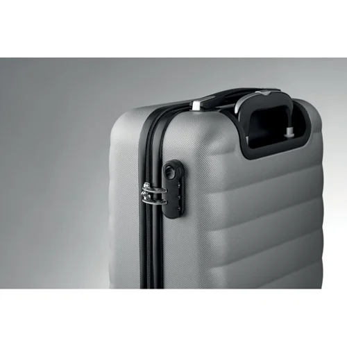 Trolley rigido in ABS con scomparto interno principale  e lucchetto di sicurezza e 4 rotelle girevoli 34X20X47cm