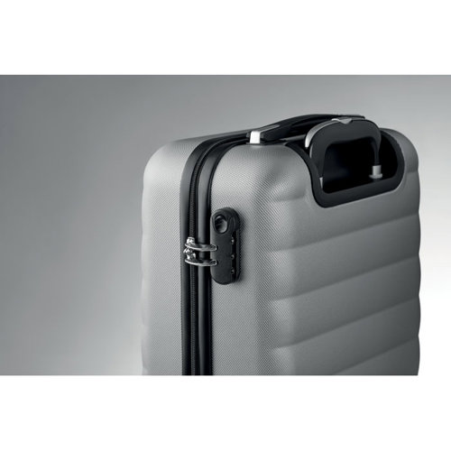 Trolley rigido in ABS con scomparto interno principale  e lucchetto di sicurezza e 4 rotelle girevoli 34X20X47cm