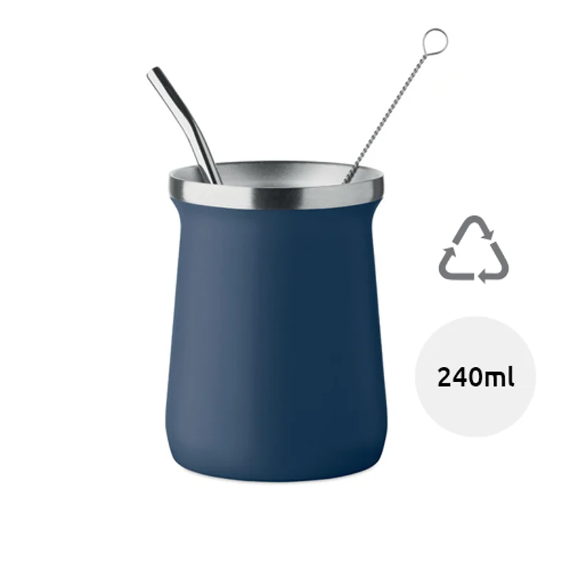 Tazza da tè Yerba Mate in acciaio inossidabile riciclato 240ml