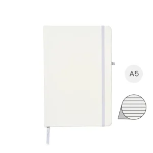 Block note A5 copertina in simil pelle soft touch con 96 pagine a righe