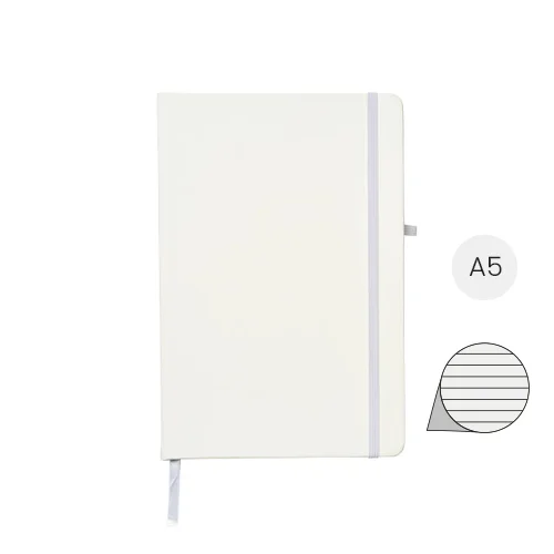 Block note A5 copertina in simil pelle soft touch con 96 pagine a righe