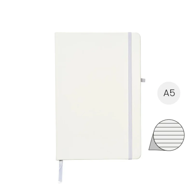 Block note A5 copertina in simil pelle soft touch con 96 pagine a righe